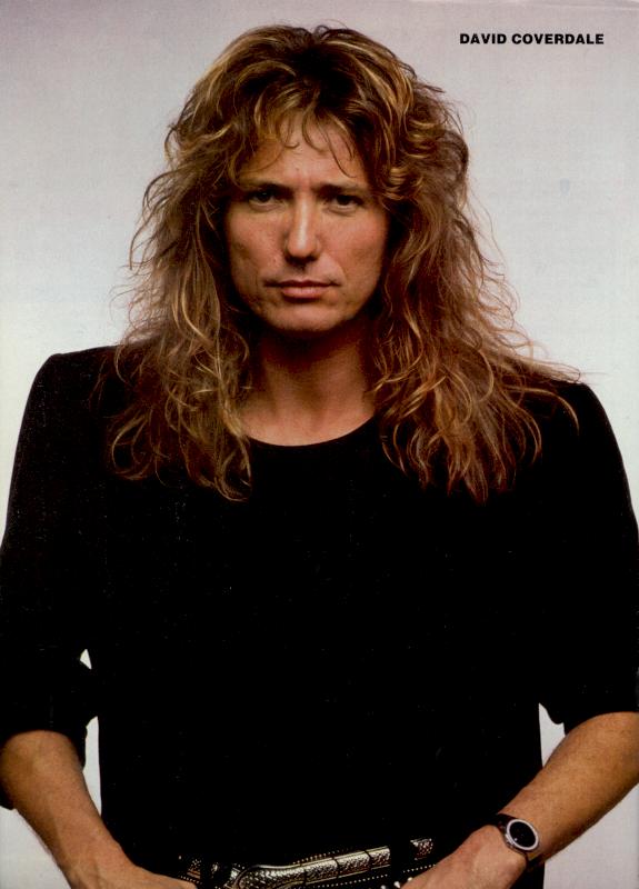 David Coverdale, circa 1987; possibly from a METAL EDGE pinup