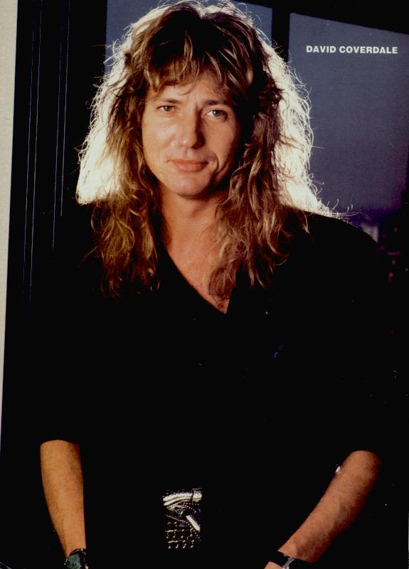 David Coverdale, circa 1987; from a METAL EDGE pinup