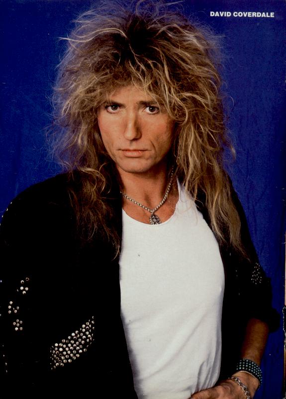 David Coverdale, circa 1987; from a METAL EDGE pinup