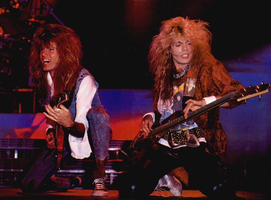 Adrian Vandenberg and Rudy Sarzo, circa 1987; provenance unknown