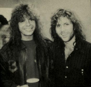 Rudy Sarzo and Kip Winger, late 1980's; provenance unknown