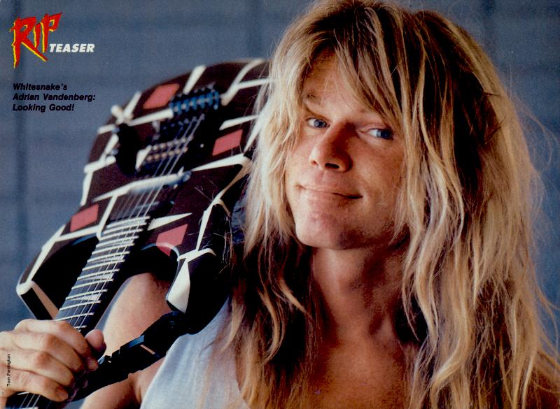 Adrian Vandenberg, circa 1987; from a RIP magazine pinup