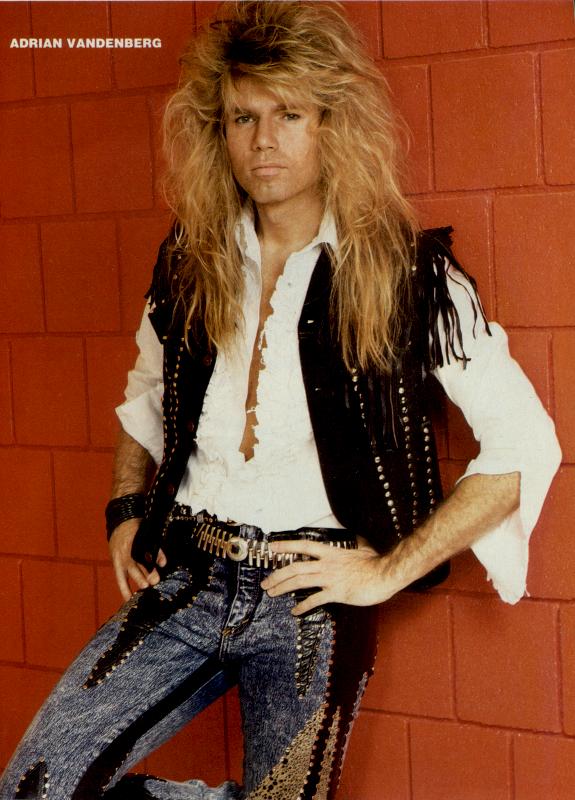 Adrian Vandenberg, circa 1987; possibly from a METAL EDGE pinup