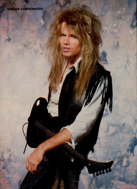 Adrian Vandenberg, circa 1987; from a METAL EDGE pinup