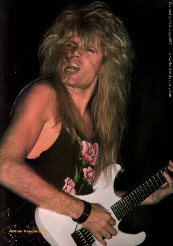 Adrian Vandenberg, circa 1987; from a CIRCUS magazine pinup