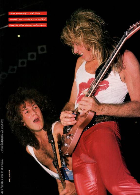 Adrian Vandenberg and Vivian Campbell, circa 1987; from a CIRCUS magazine pinup