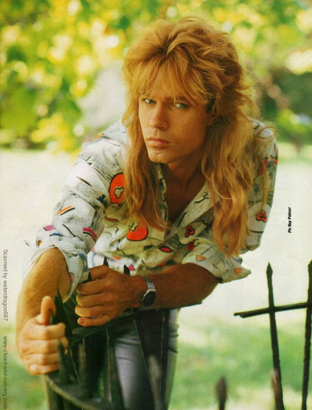 Adrian Vandenberg, circa 1985; possibly from an article in KERRANG magazine