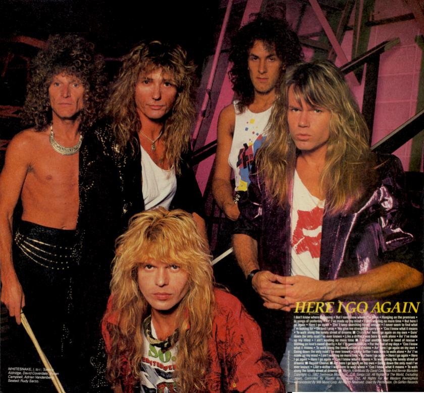 Whitesnake, 1987; possibly from an article in METALLIX magazine