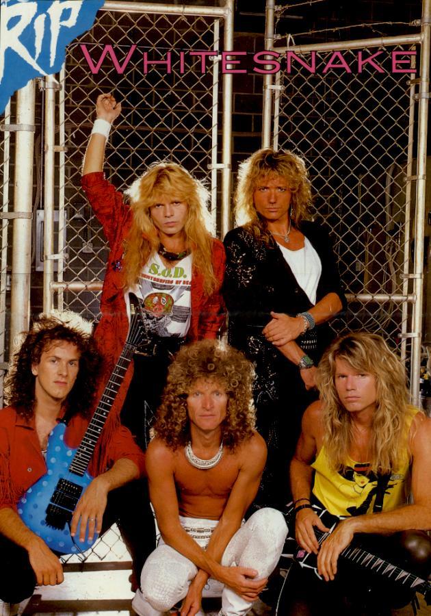 Whitesnake, circa 1987; from a RIP magazine pinup