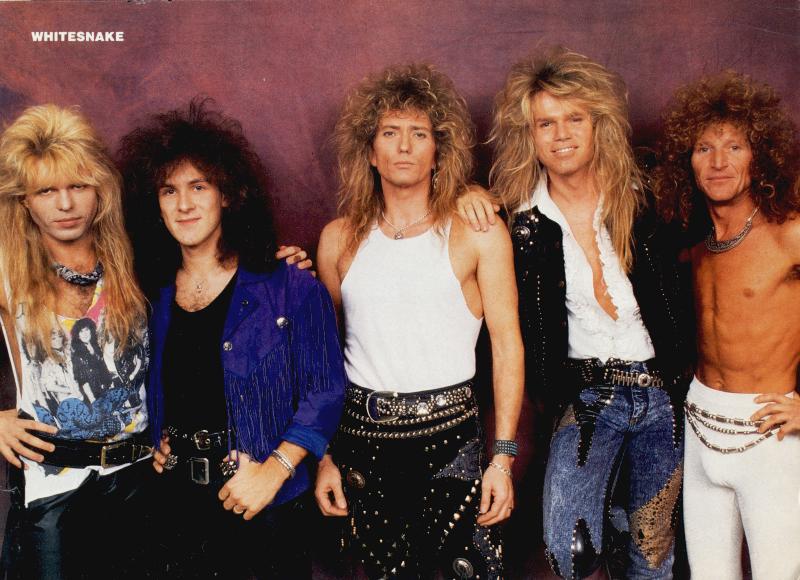 Whitesnake, circa 1987; from a METAL EDGE pinup