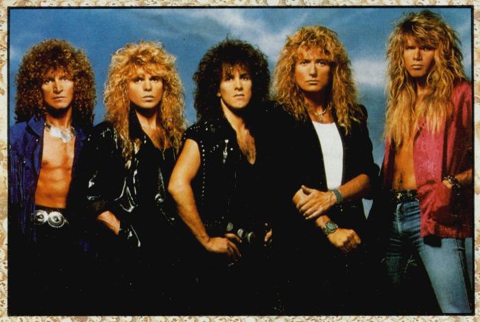 Whitesnake, circa 1987; from a single promo