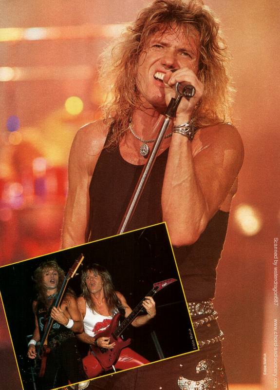 David Coverdale, Rudy Sarzo, and Adrian Vandenberg, circa 1987; provenance unknown