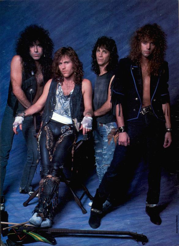 Winger, circa 1990; from a RIP magazine pinup