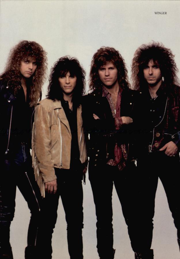 Winger, from MOVIE MIRROR Vol. 34, #12 - Hot Metal Centerfolds, November 1990