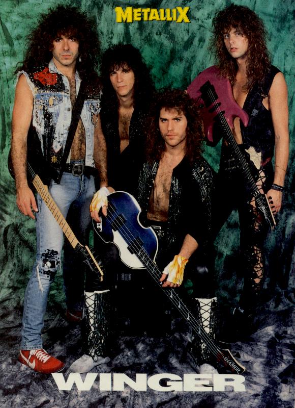 Winger, circa 1991; METALLIX magazine pinup