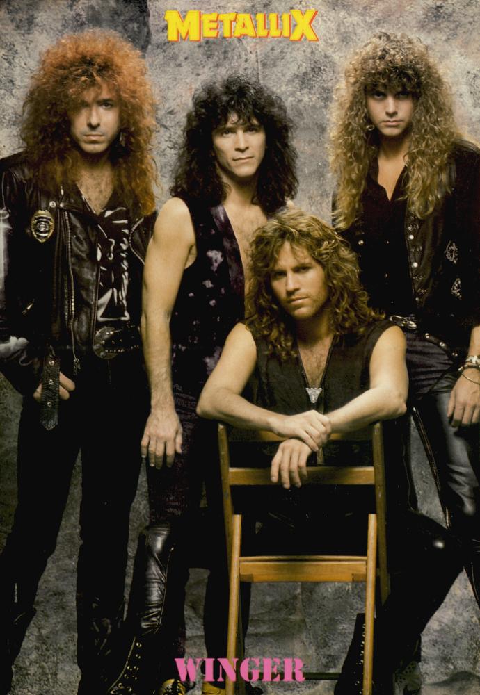 Winger, circa 1991; METALLIX magazine pinup