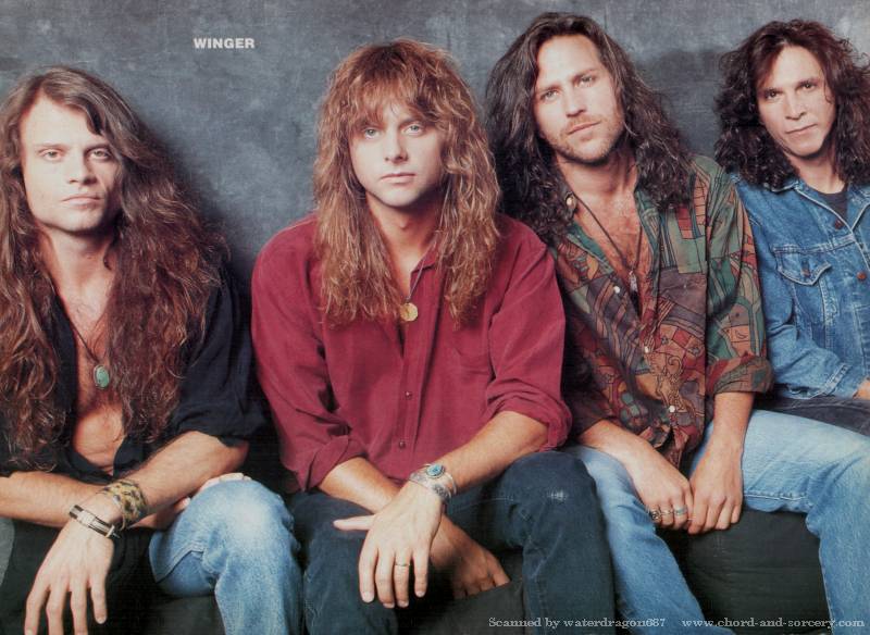 Winger, circa 1993; possibly from a METAL EDGE pinup