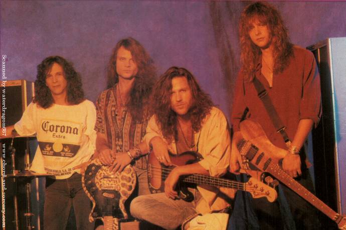 Winger, circa 1993; from an article in LIVEWIRE magazine, exact issue unknown