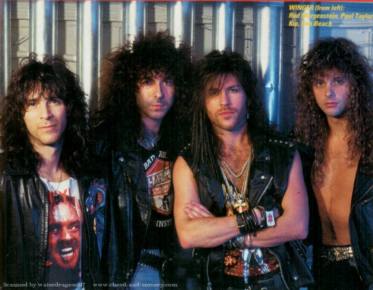 Winger, circa 1991; from an article in KERRANG magazine, exact issue unknown