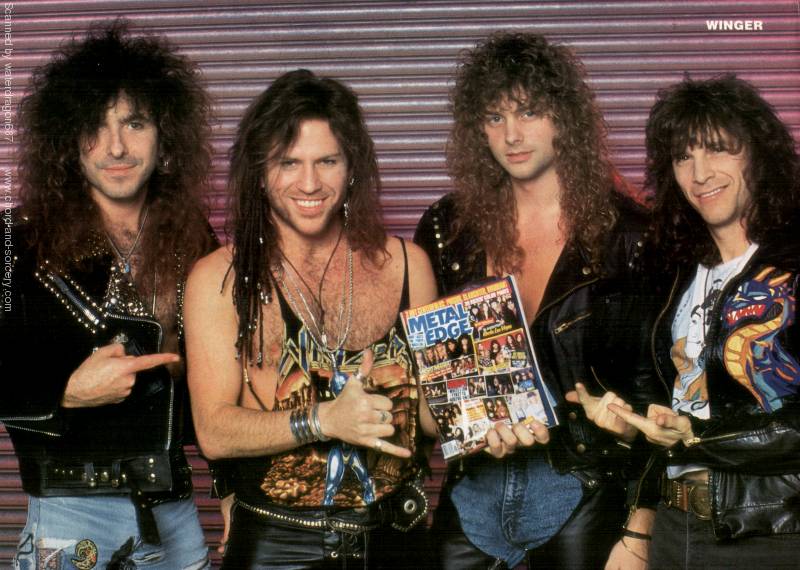 Winger, circa 1989; from a METAL EDGE pinup