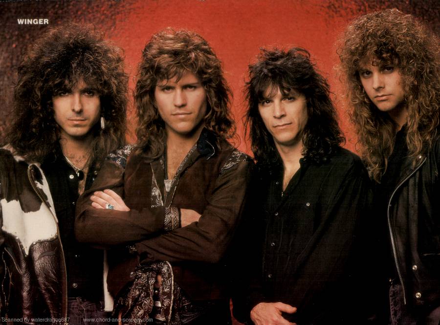 Winger, circa 1989; possibly from a METAL EDGE pinup