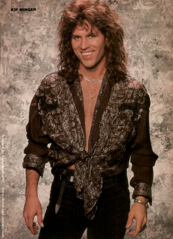 Kip Winger, circa 1990; possibly from a METAL EDGE pinup