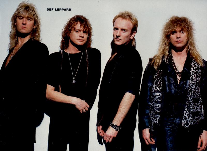 Def Leppard, circa 1992; possibly from a METAL EDGE pinup
