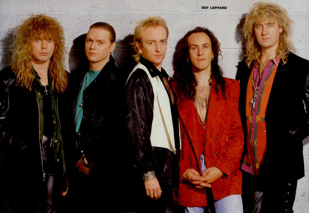 Def Leppard, circa 1992; possibly from a METAL EDGE pinup