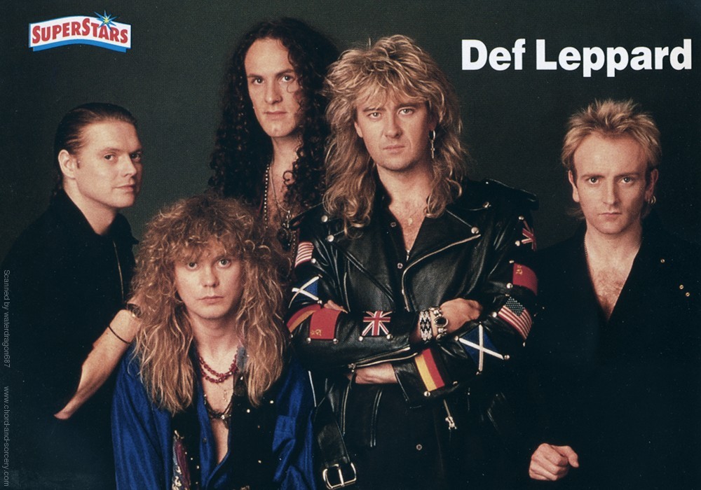 Def Leppard, circa 1992; from a SUPERSTARS magazine pinup, exact issue unknown