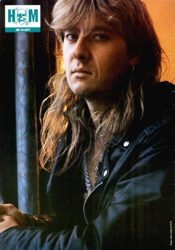 Joe Elliott, circa 1987; from a HOT METAL magazine pinup