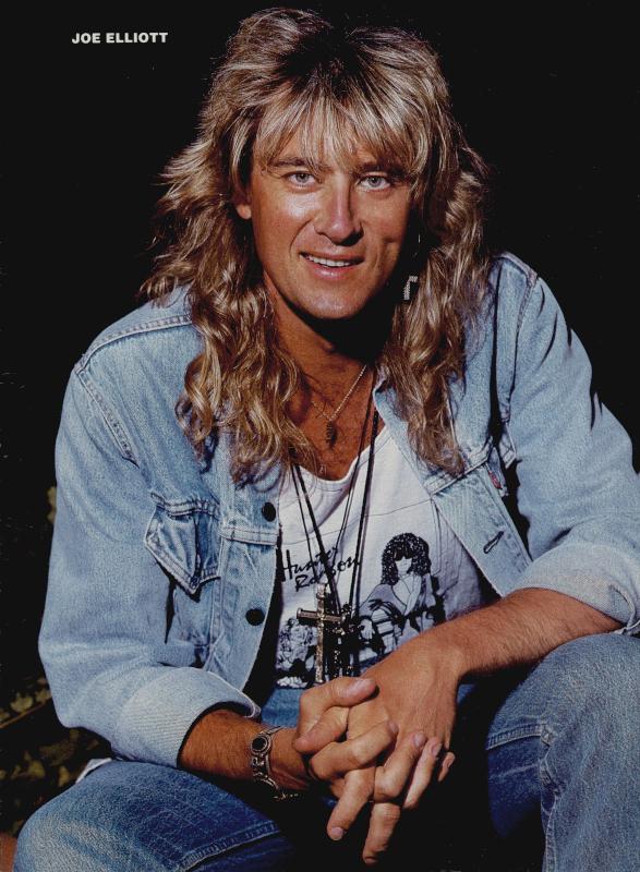 Joe Elliott, circa 1992; possibly from a METAL EDGE pinup