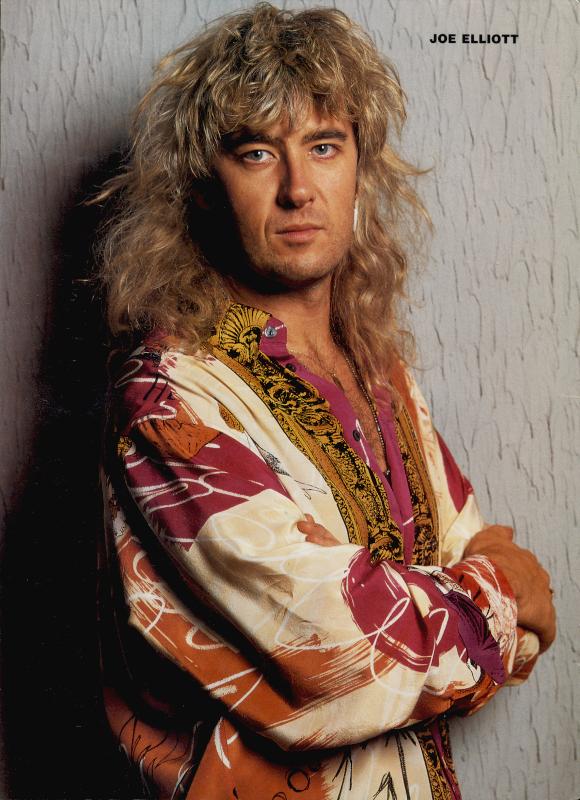 Joe Elliott, circa 1992; possibly from a METAL EDGE pinup