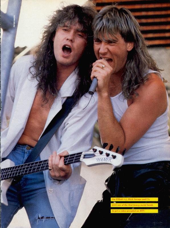 Joe Elliott and Rick Savage, circa 1987; from an article in CIRCUS magazine