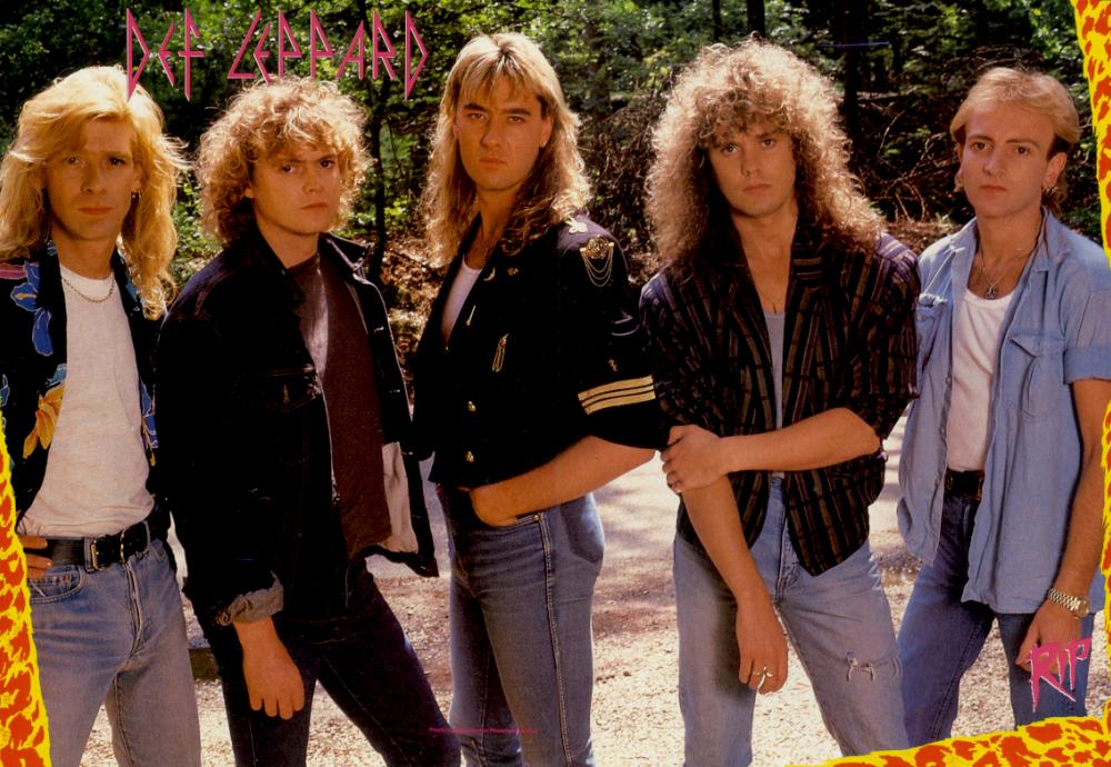 Def Leppard, circa 1987; from a RIP magazine pinup