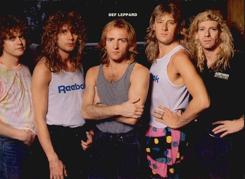 Def Leppard, circa 1987; possibly from a METAL EDGE pinup