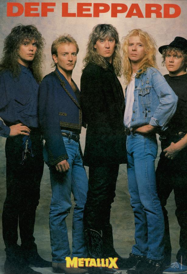 Def Leppard, circa 1987; from a METALLIX pinup