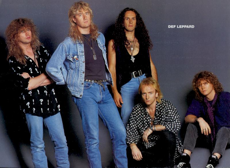 Def Leppard, mid to late 1990's; possibly from a METAL EDGE pinup