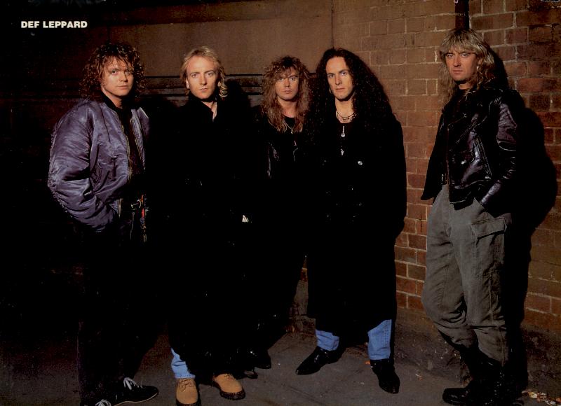Def Leppard, mid to late 1990's; possibly from a METAL EDGE pinup