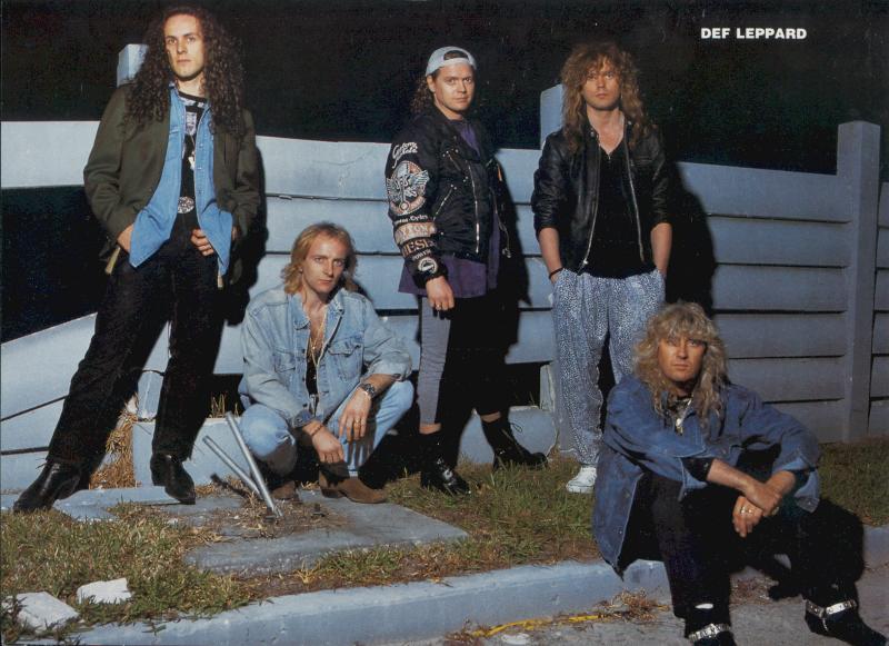 Def Leppard, mid to late 1990's; possibly from a METAL EDGE pinup