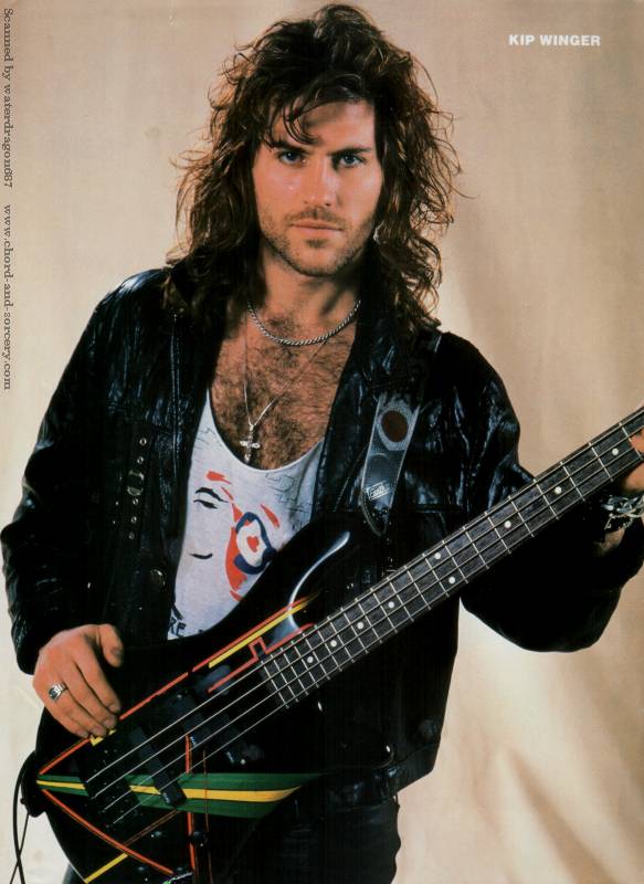 Kip Winger, circa 1989; from a METAL EDGE magazine pinup, exact issue unknown