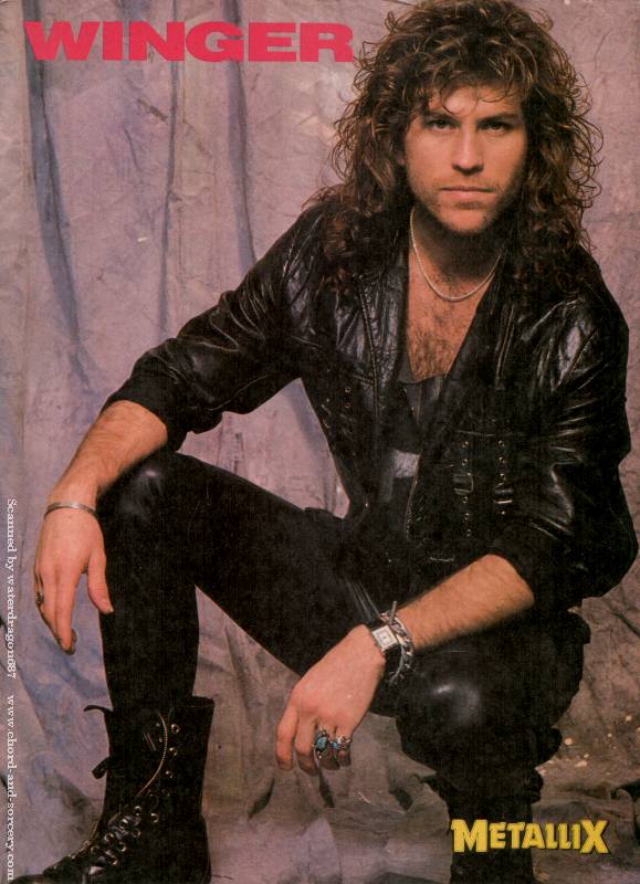 Kip Winger, circa 1989; from a METALLIX magazine pinup