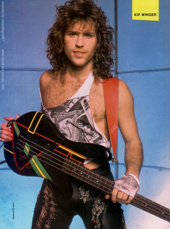 Kip Winger, circa 1989; from a METAL PARTY magazine pinup