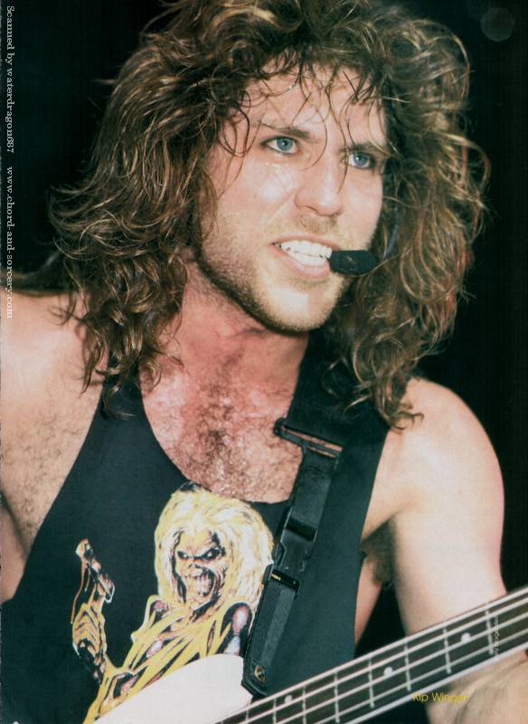 Kip Winger, circa 1989; from a HIT PARADER magazine pinup