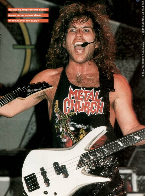 Kip Winger, circa 1989; from an article in CIRCUS magazine, exact issue unknown